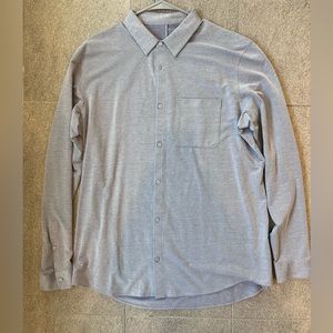 Lululemon grey/blue button down dress shirt. XL
